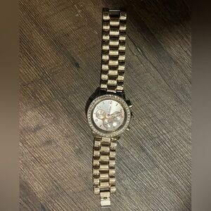 Aeropostale Gold-Tone Chronograph Watch